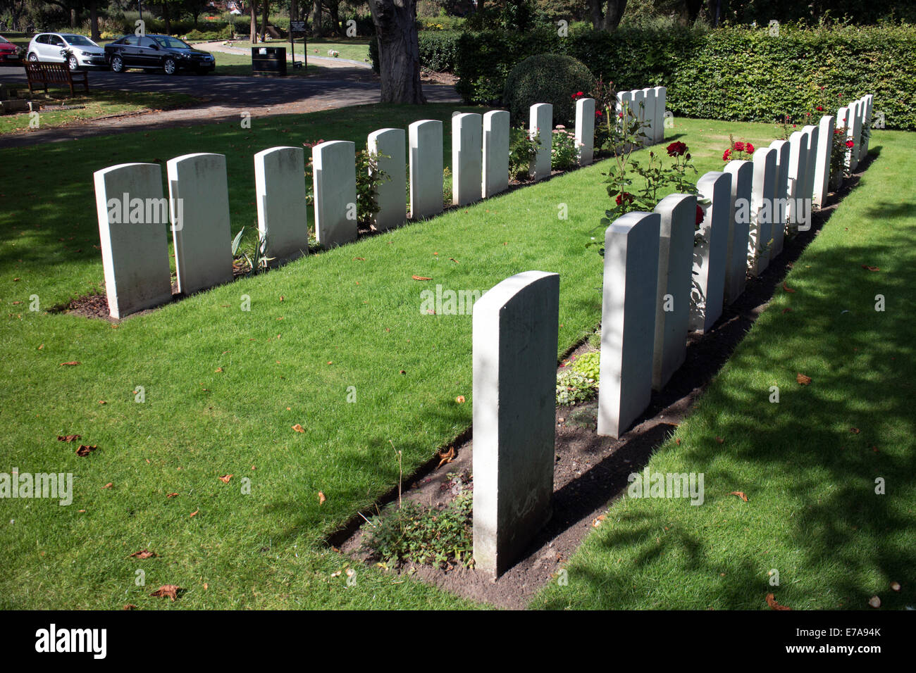 War graves, Yardley Cemetery, Birmingham, West Midlands, England, UK Stock Photo