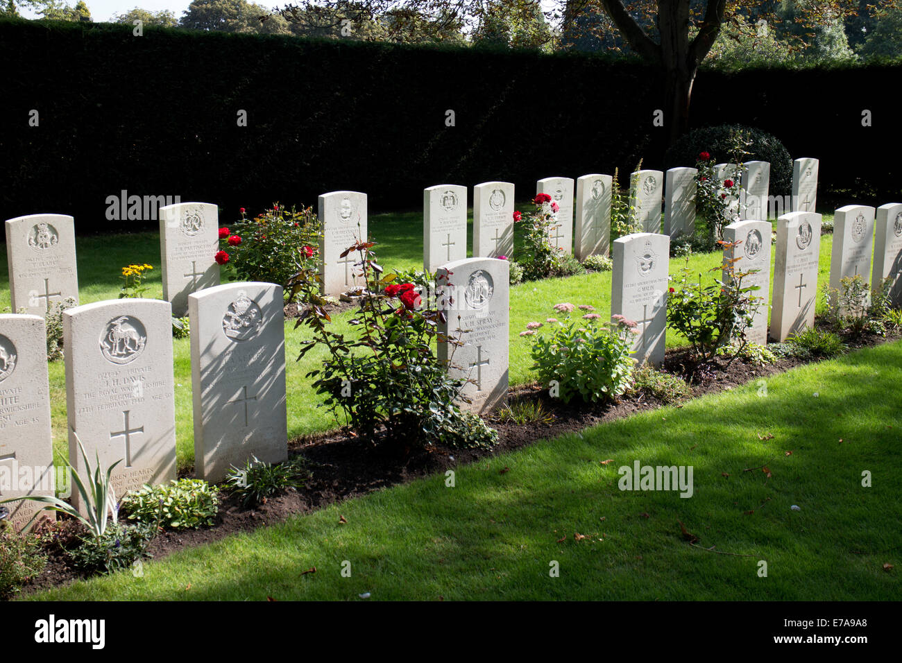 War graves, Yardley Cemetery, Birmingham, West Midlands, England, UK Stock Photo