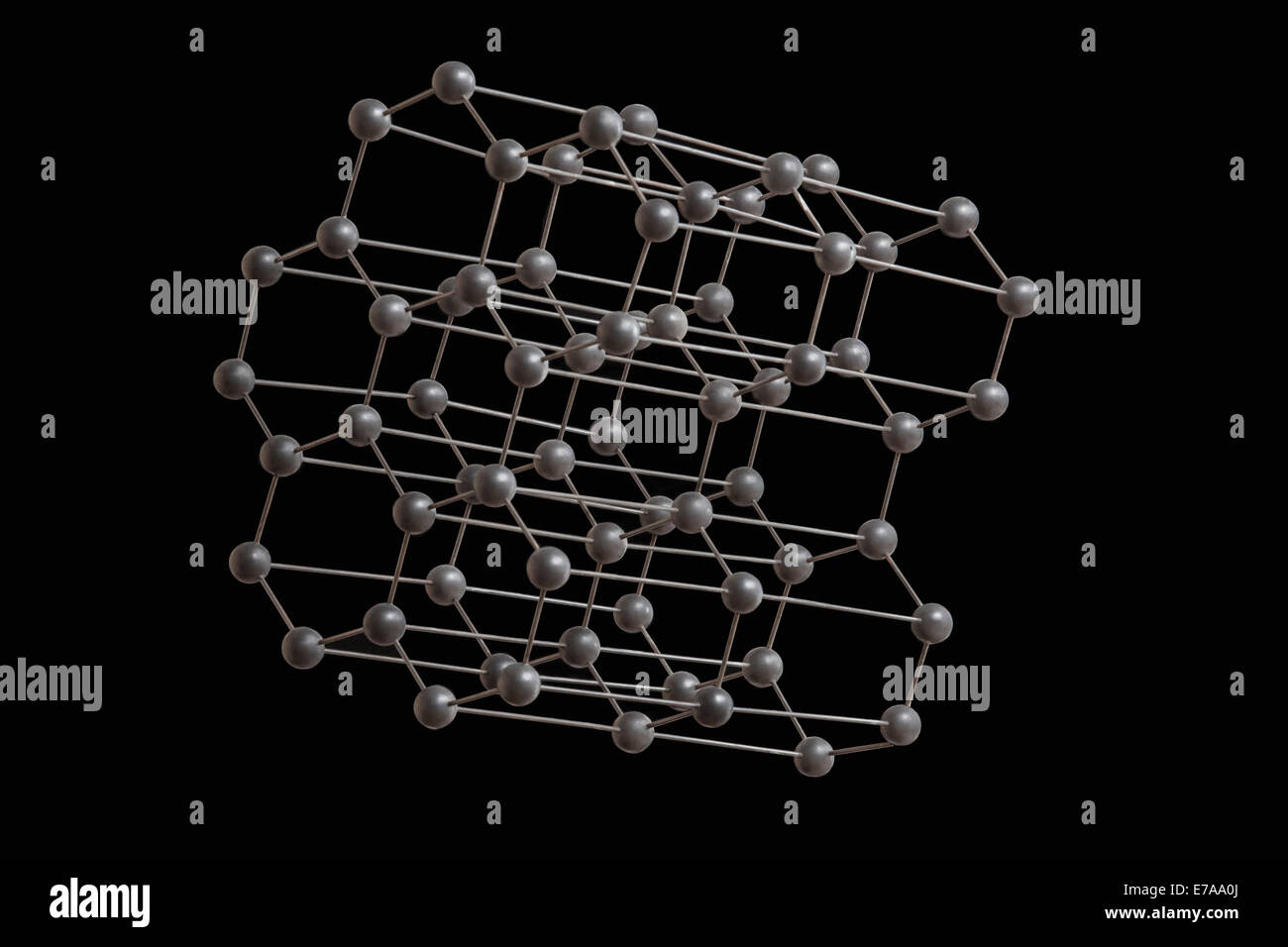 Molecular structure against black background Stock Photo