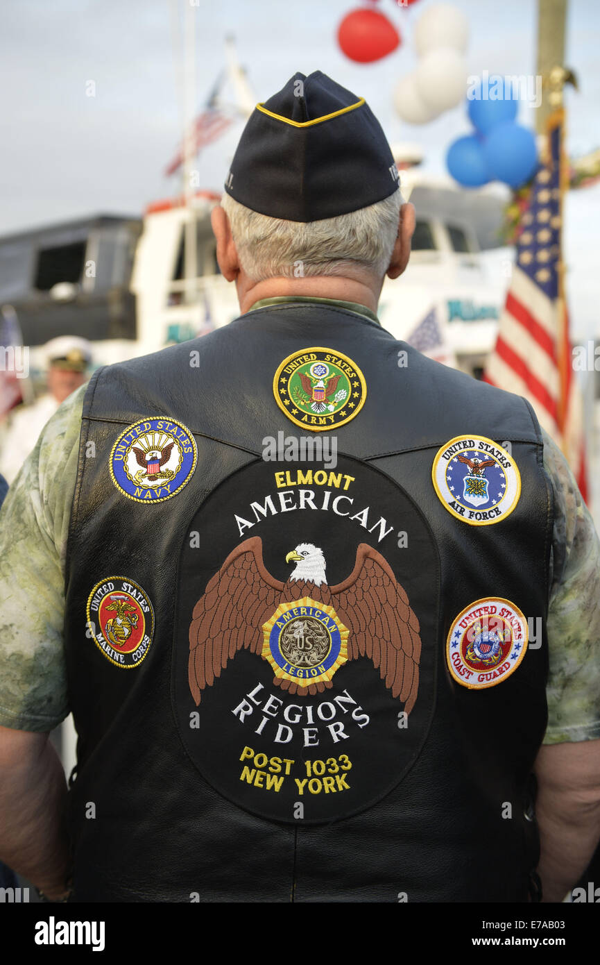 Freeport, New York, USA. 10th Sep, 2014. A member of the Elmont