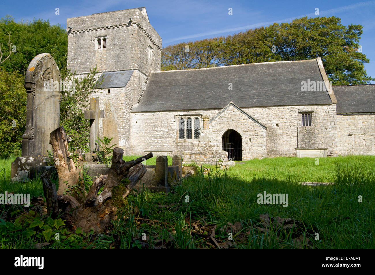 Llanfrynach Church, Cowbridge, Vale of Glamorgan, South Wales, UK. Stock Photo