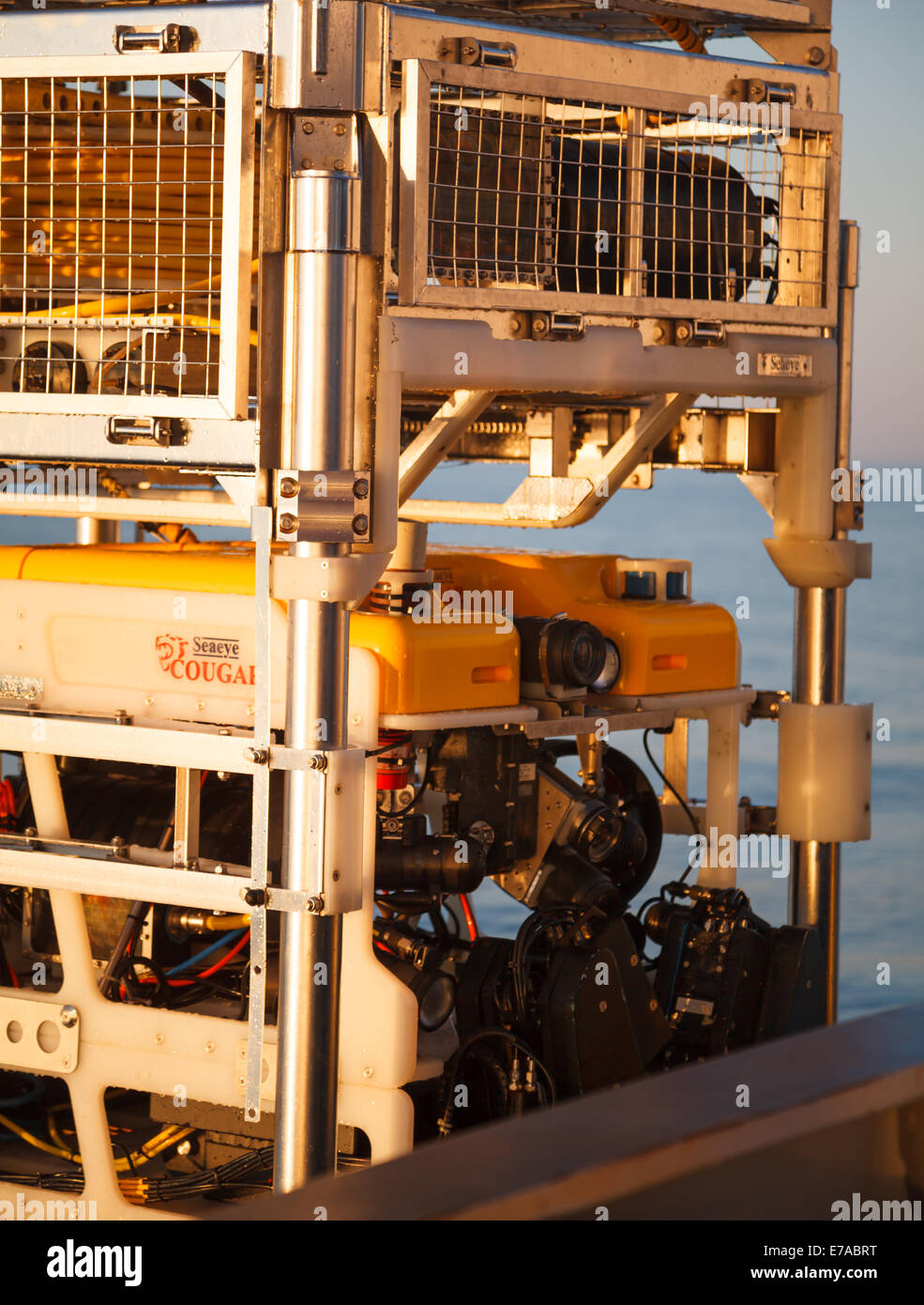 A Remotely Operated Vehicle (ROV) working offshore Stock Photo Alamy