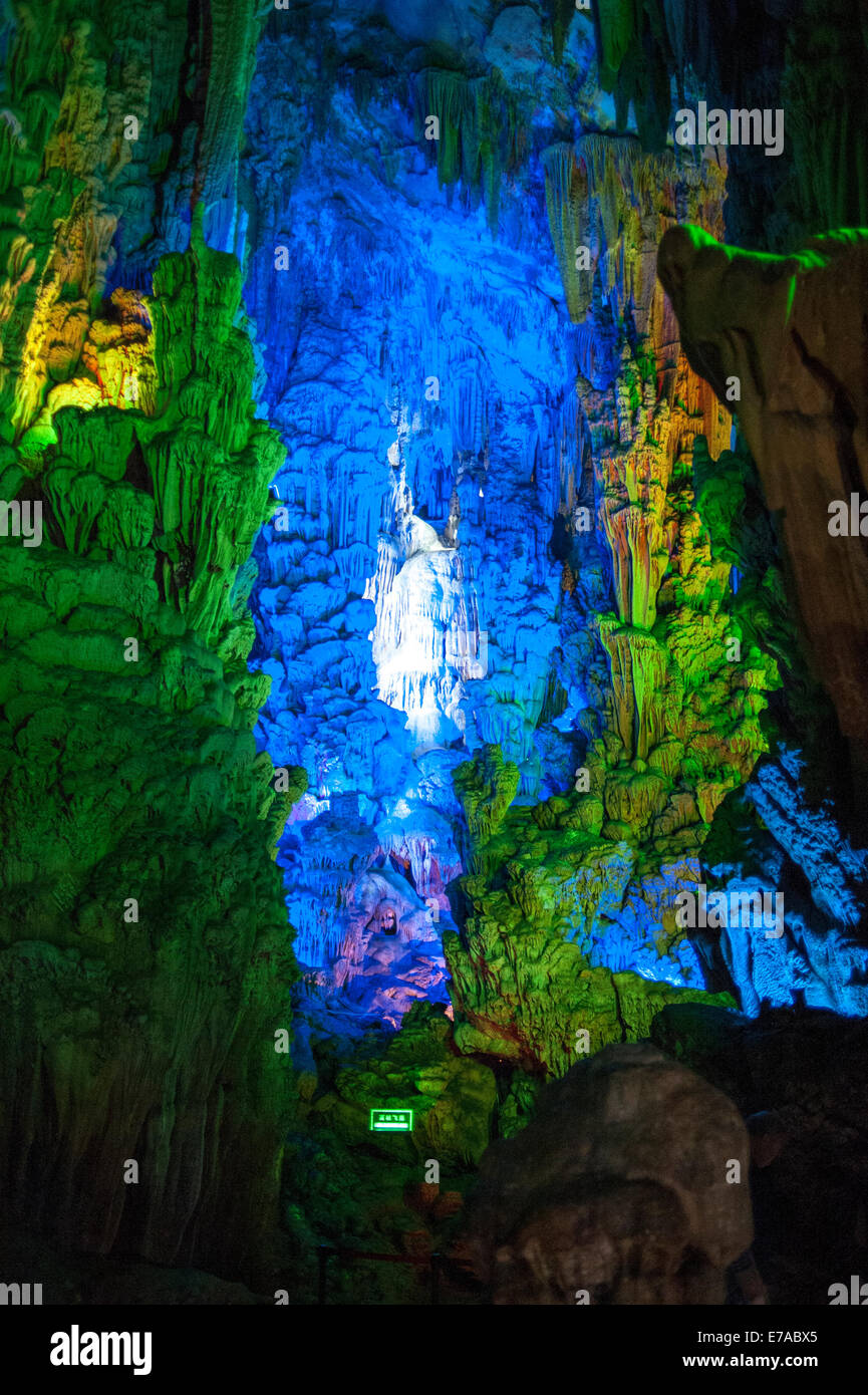 The famous Reed Flute caves of Guilin, China Stock Photo - Alamy