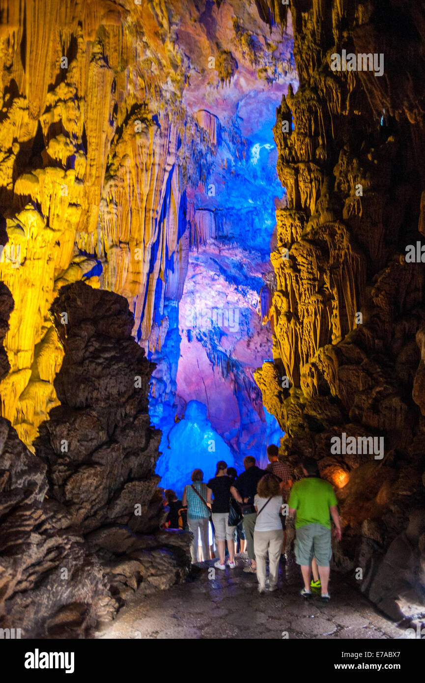 The famous Reed Flute caves of Guilin, China Stock Photo - Alamy