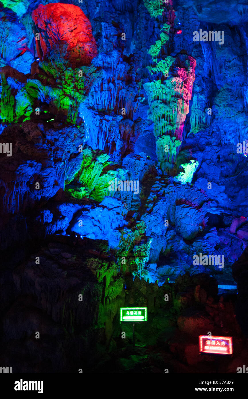 The famous Reed Flute caves of Guilin, China Stock Photo - Alamy
