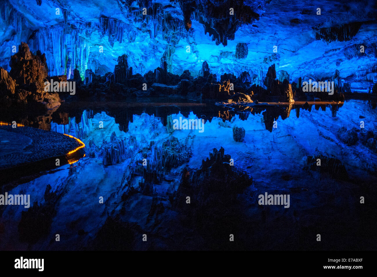 The famous Reed Flute caves of Guilin, China Stock Photo Alamy