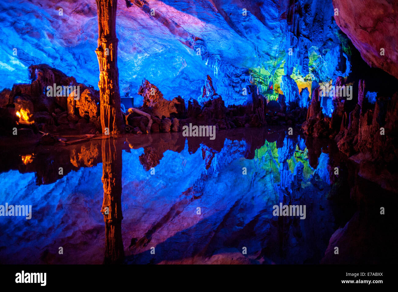 The famous Reed Flute caves of Guilin, China Stock Photo - Alamy