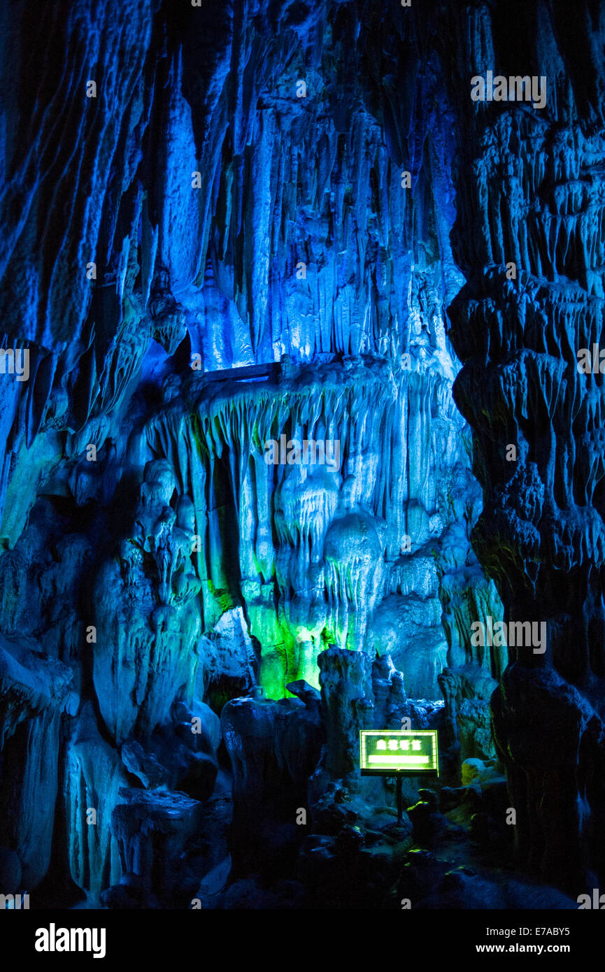 The famous Reed Flute caves of Guilin, China Stock Photo - Alamy