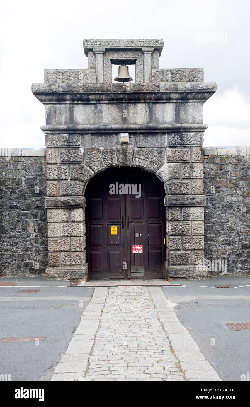 Entrance doorway to Dartmoor prison, Princetown, Devon, England Stock