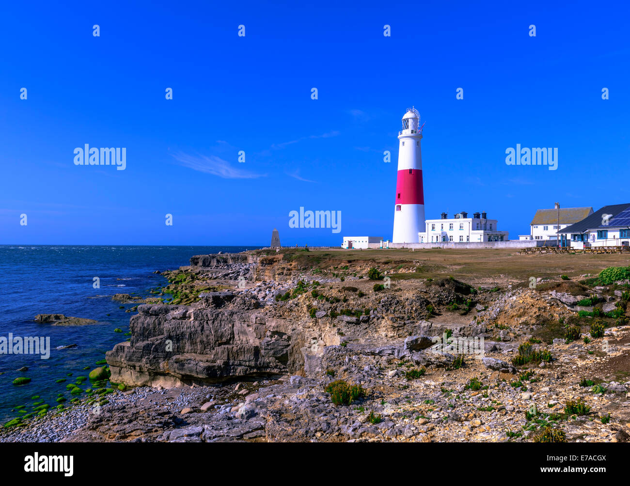 Portland Bill Lighthouse Dorset Stock Photo