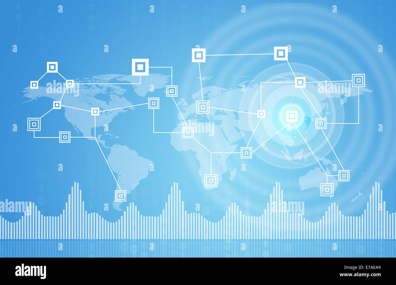 Network, graphs, circles and world map Stock Photo Alamy