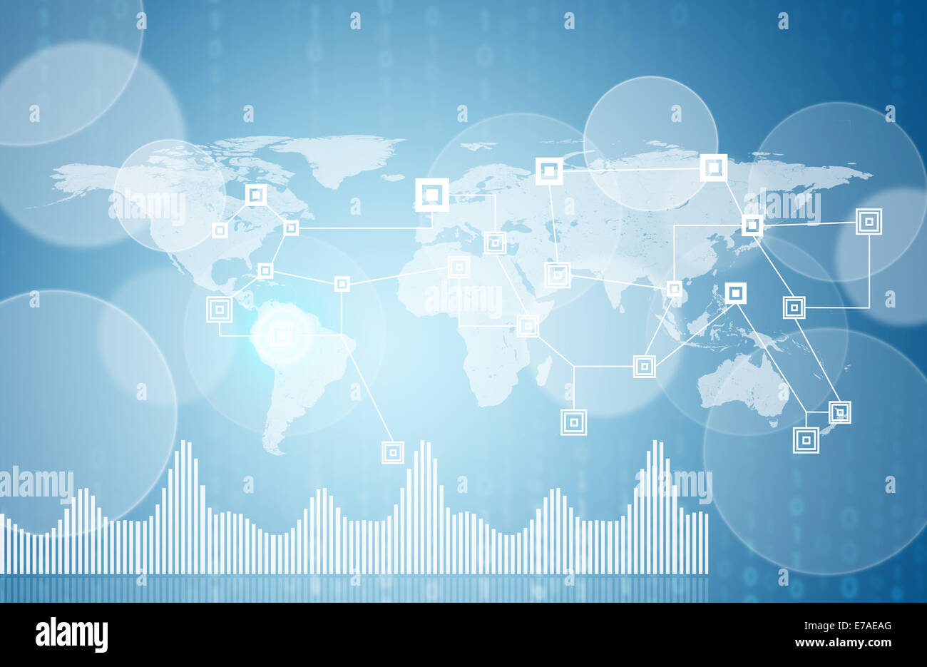 Network, graphs, circles and world map Stock Photo Alamy