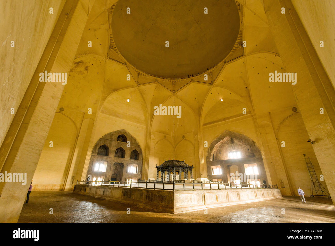 The dome of the Gol Gumbaz, the tomb of Mohammed Adil Shah, Bijapur, Karnataka, India Stock Photo