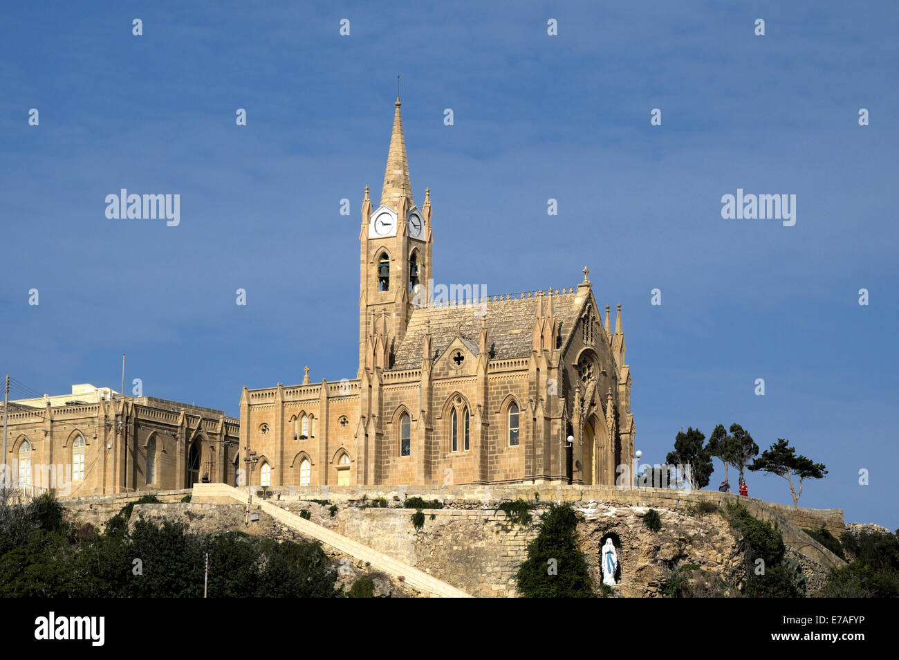 Lourdes Chapel, Mgarr, Gozo, Malta Stock Photo