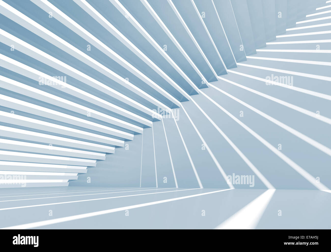 Abstract empty blue 3d interior background with staircase Stock Photo ...