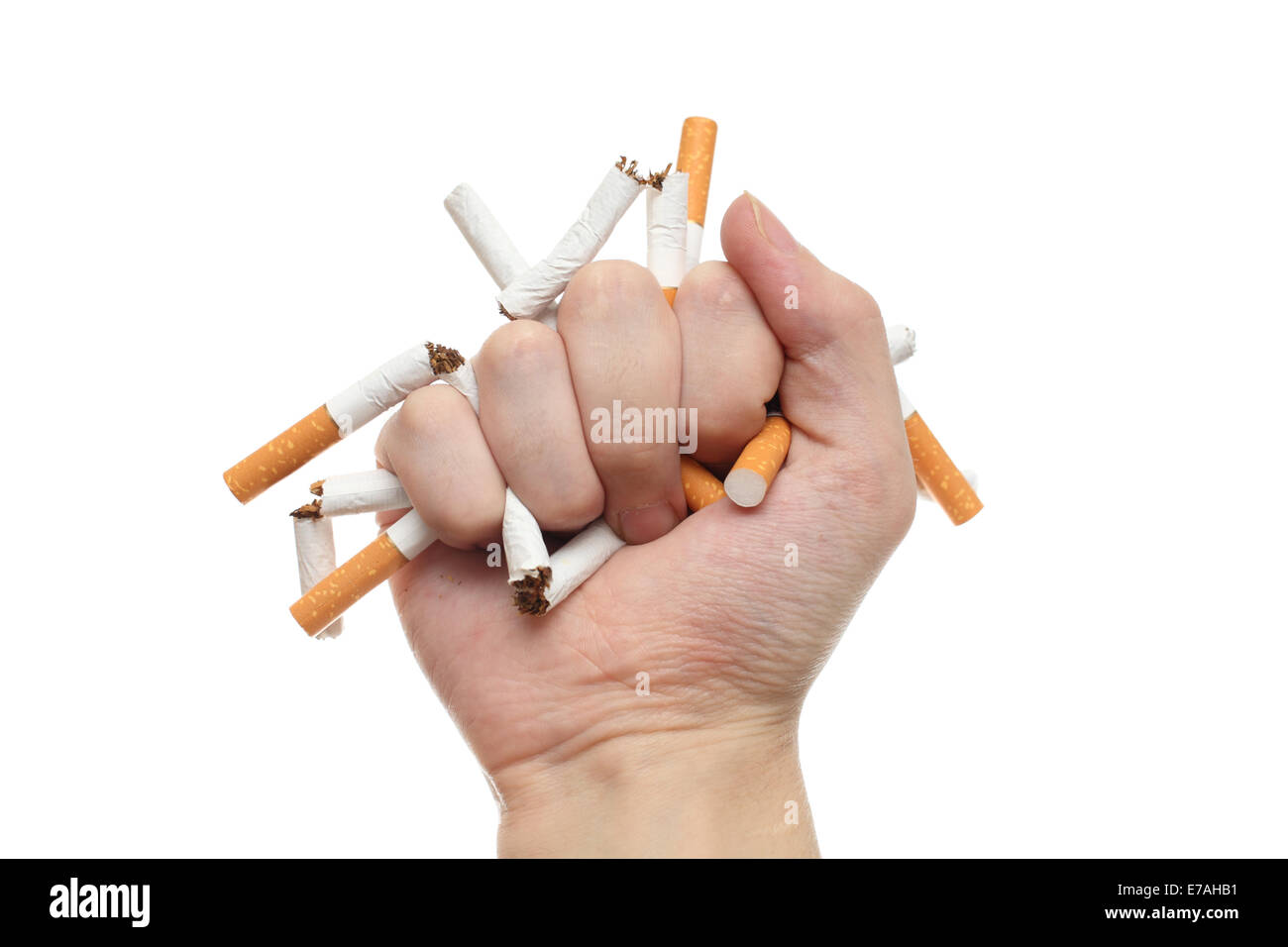 Man trying to give up smoking. Conceptual image Stock Photo Alamy