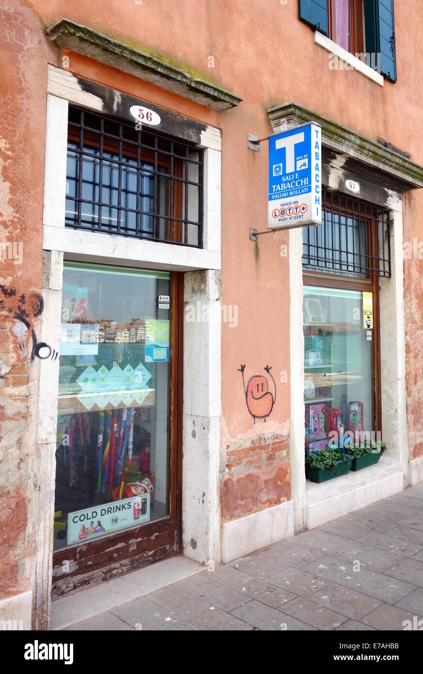 Tobacco shop sign in Italy Stock Photo