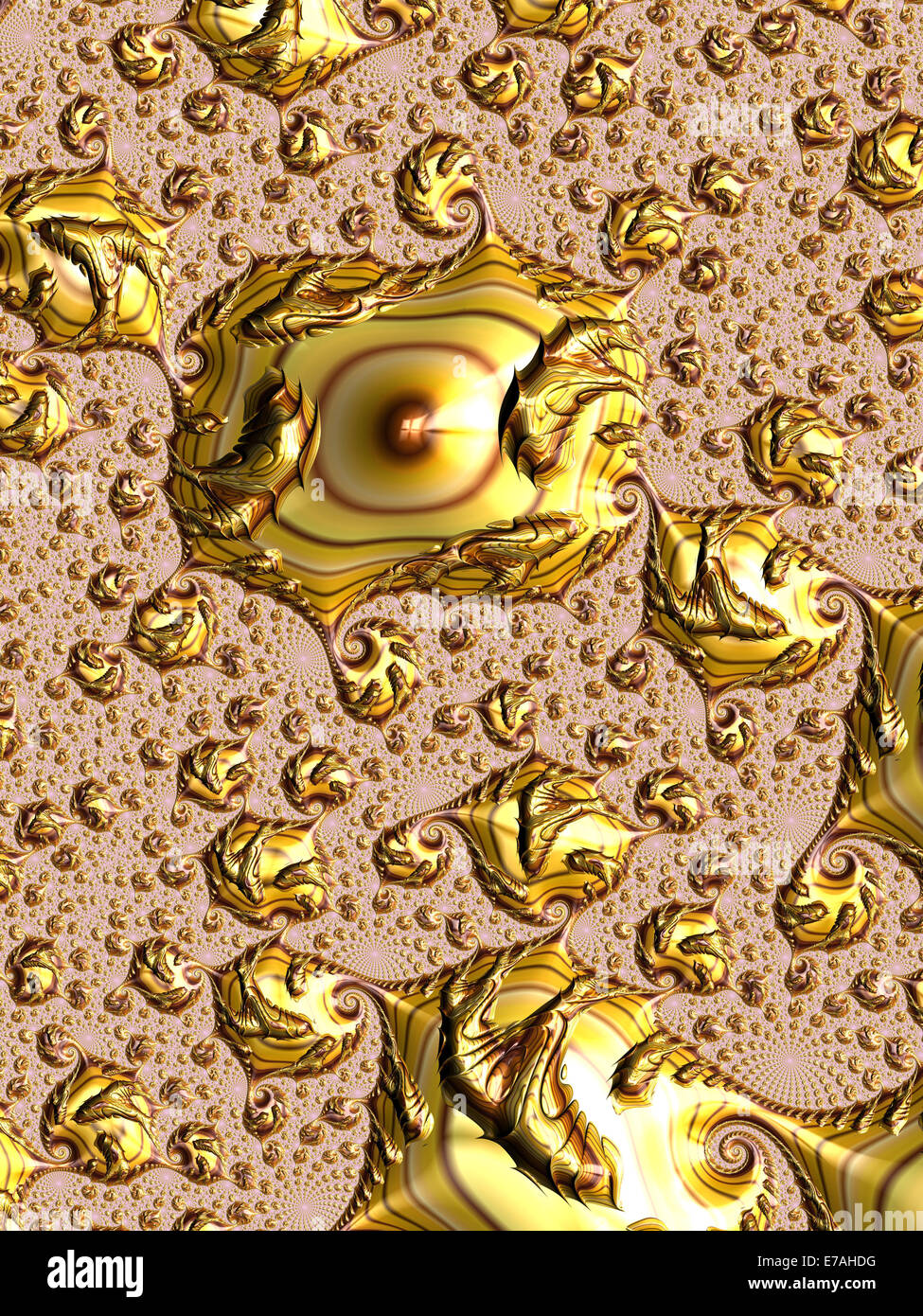 Abstract jewellery background. Searching for gold - Golden Eye camera Stock Photo