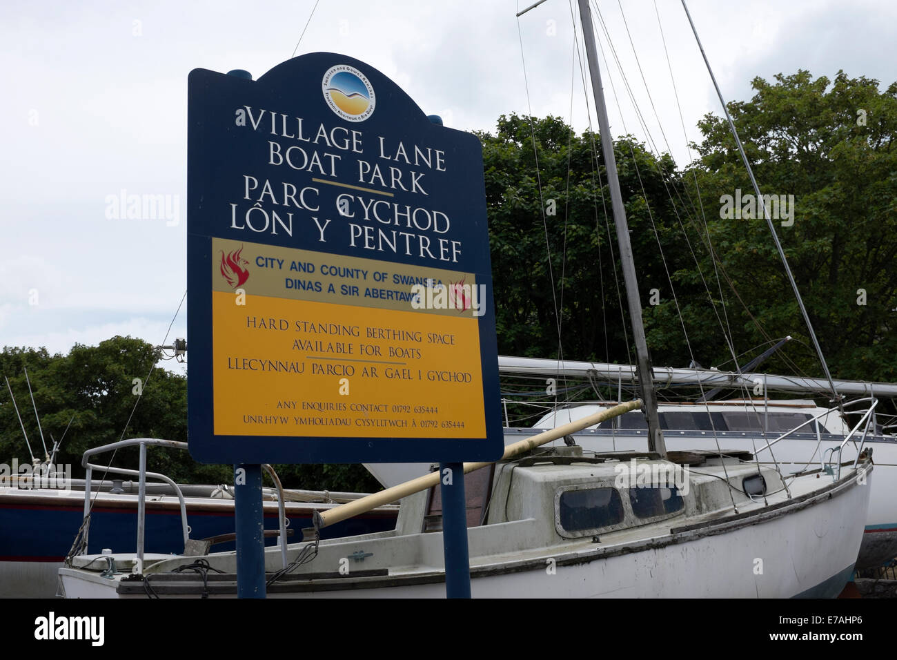 Village Lane Boat Park Mumbles Wales Stock Photo Alamy