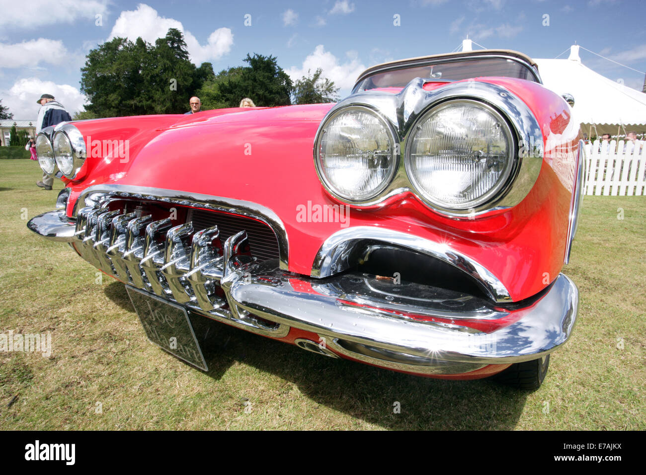 A 1959 Chevrolet Corvette at a classic car show in the south of England 2014 Stock Photo