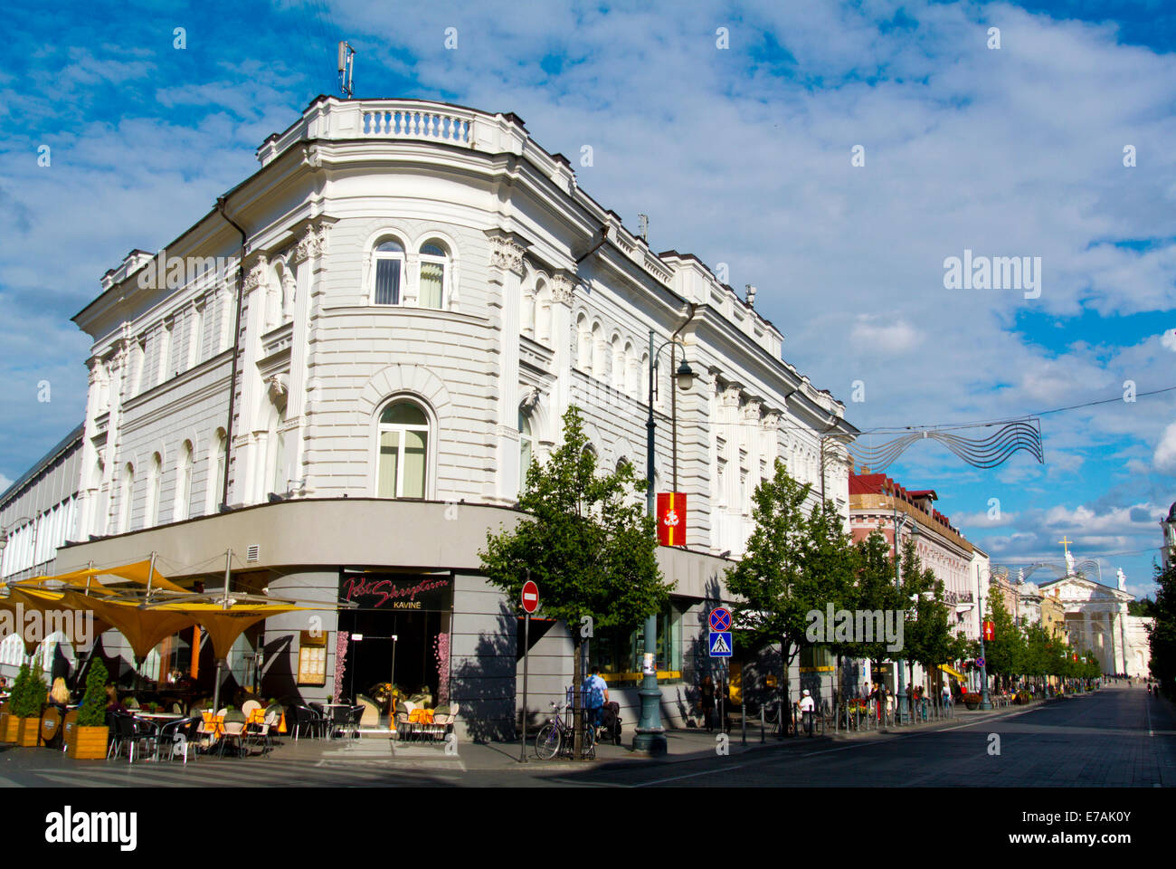 Gedimino prospektas main street, new town, Vilnius, Lithuania, Europe Stock Photo