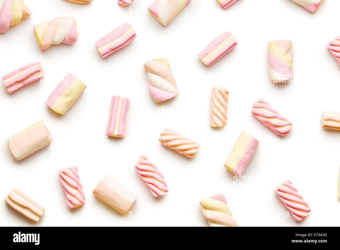 sweet marshmallow on white background Stock Photo - Alamy