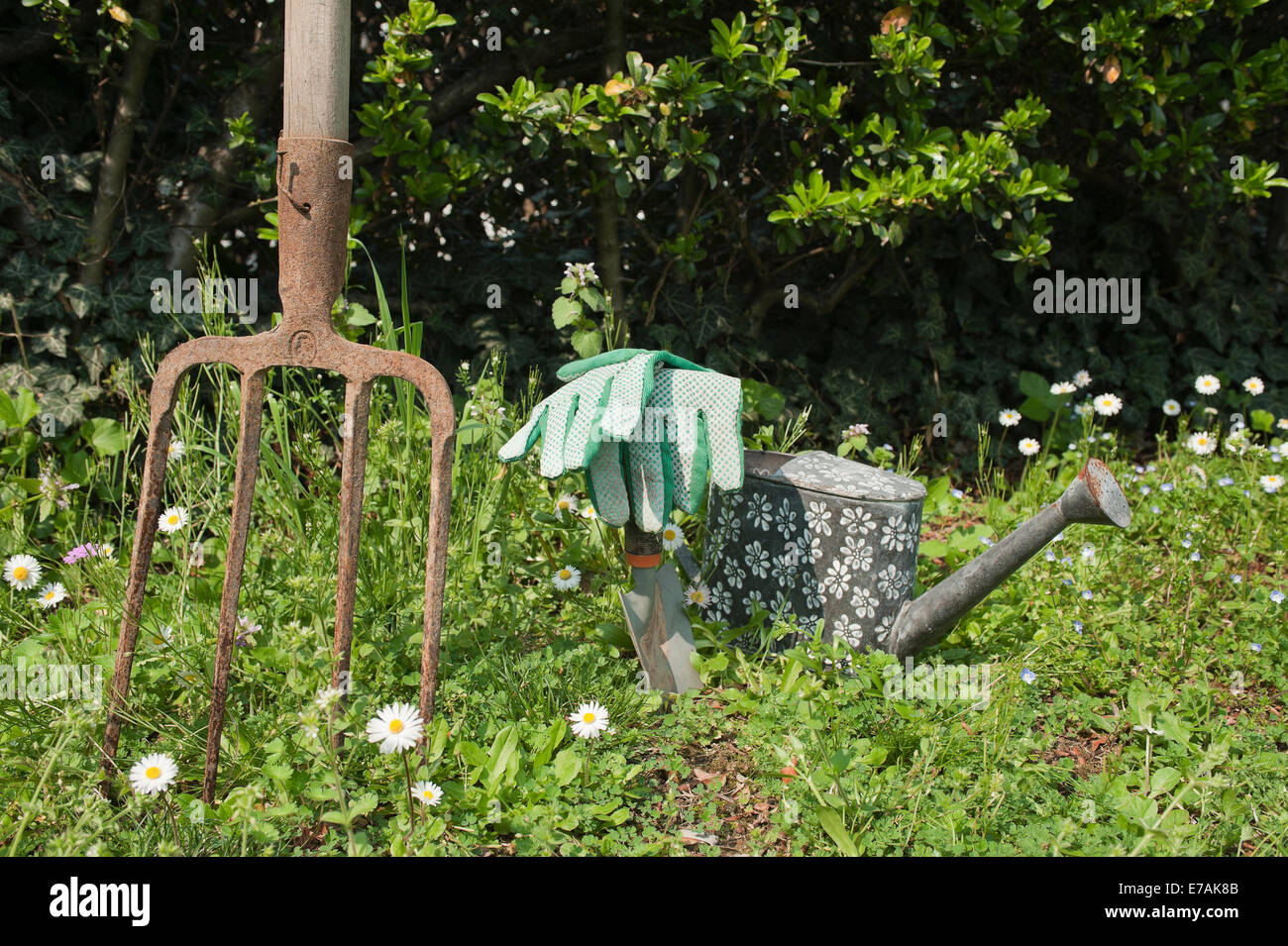 Tools grass hi-res stock photography and images - Alamy