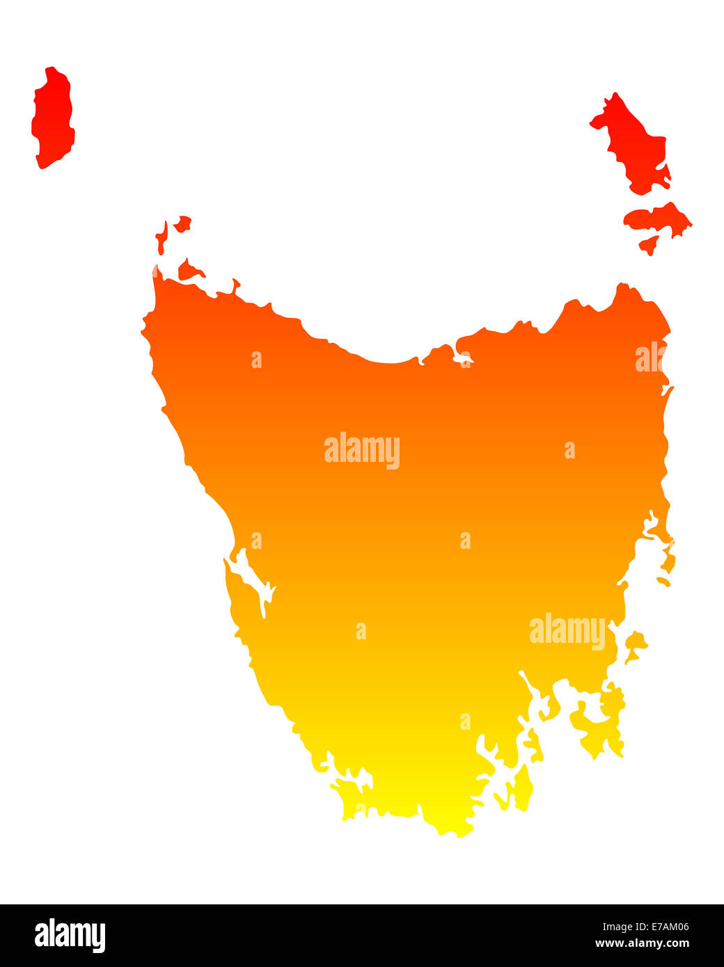 Map of Tasmania Stock Photo - Alamy