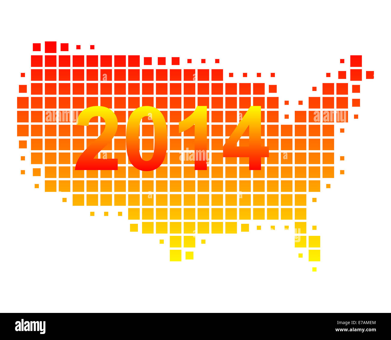 Map of USA 2014 Stock Photo - Alamy