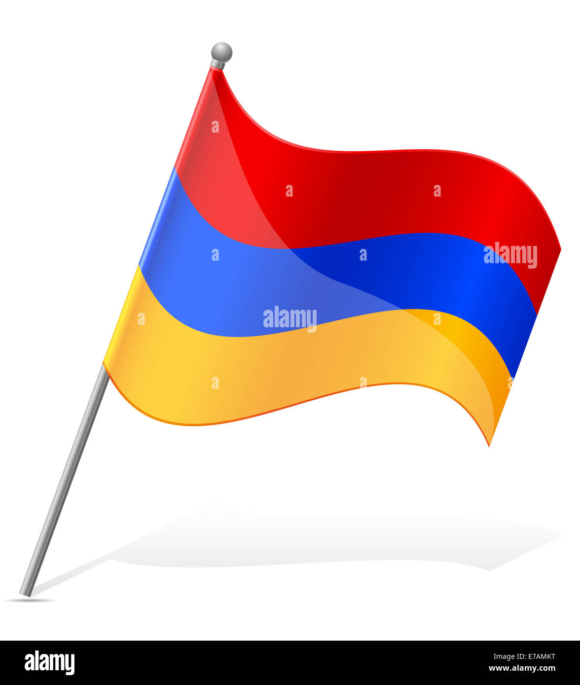 flag of Armenia illustration isolated on white background Stock Photo ...