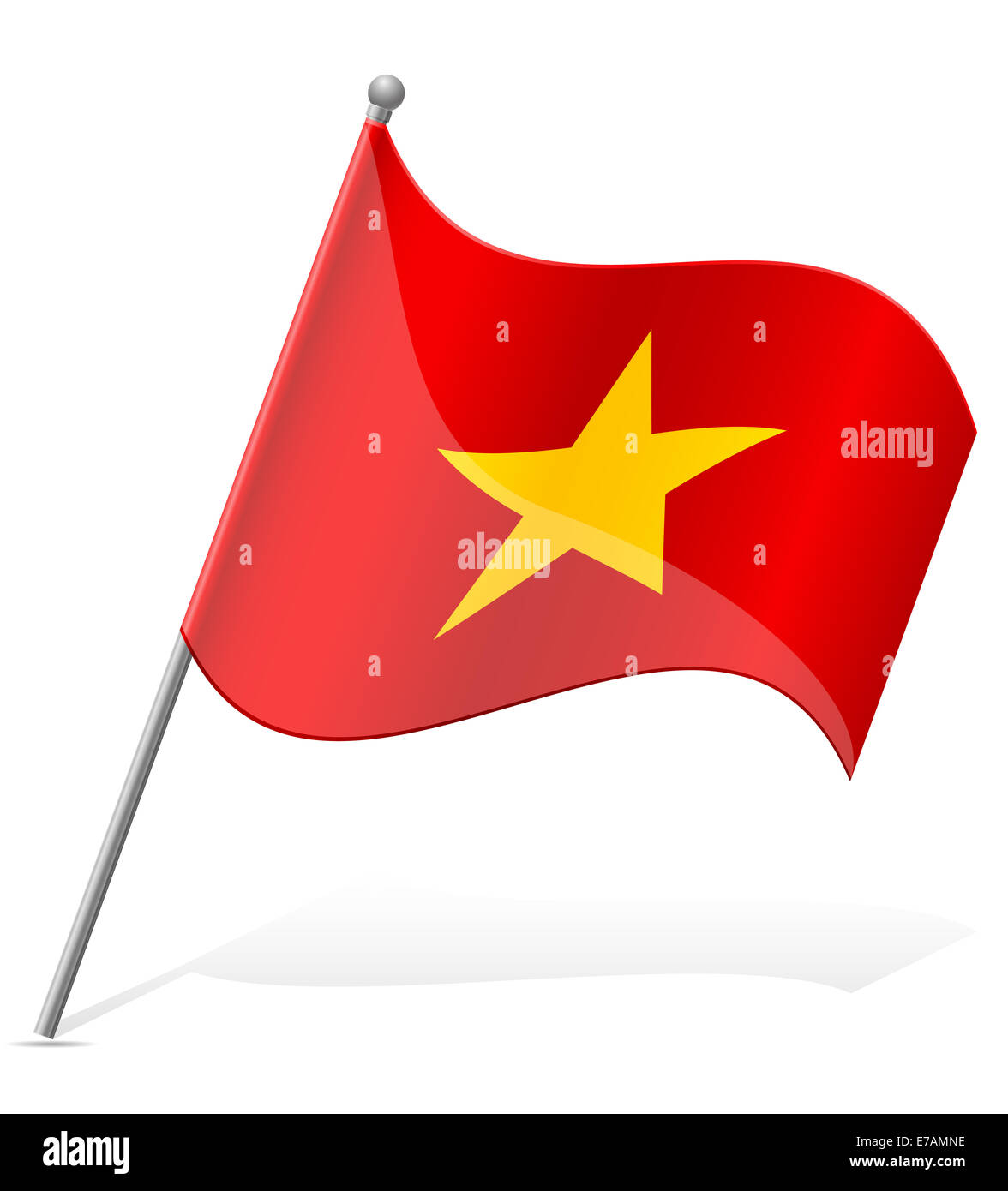 flag of Vietnam illustration isolated on white background Stock Photo ...