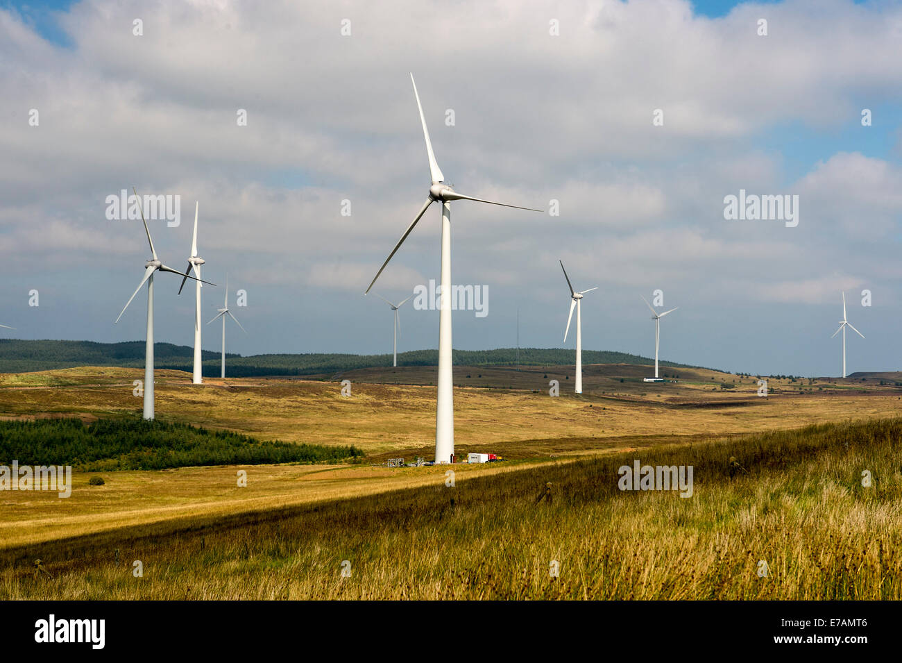 Wind turbines, Coleraine, County Derry, Northern Ireland Stock Photo