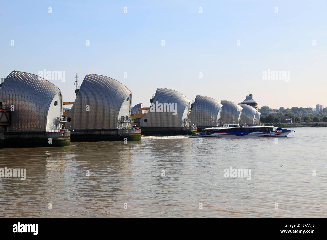 The Thames Barrier  Woolwich London Stock Photo