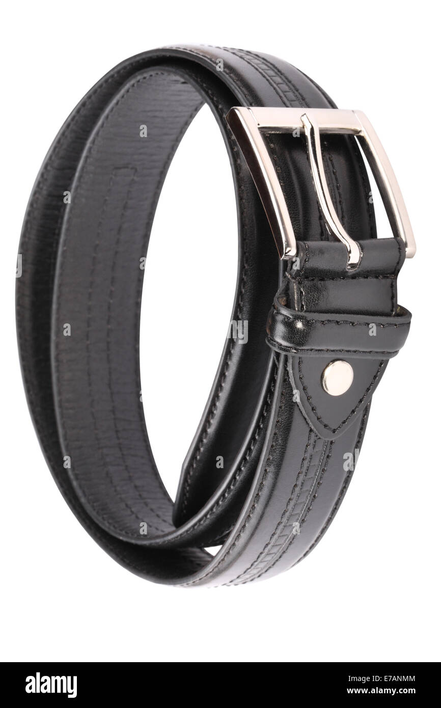 Leather Belt Strap Isolated Stock Photo Alamy