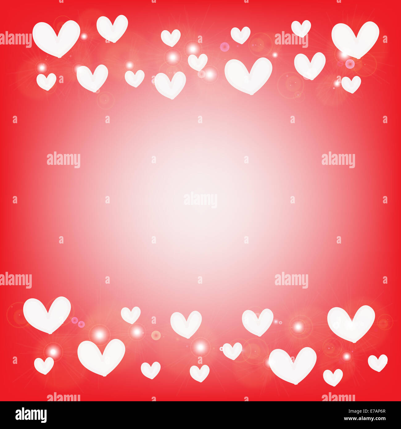 abstract white heart on a red background Stock Photo - Alamy