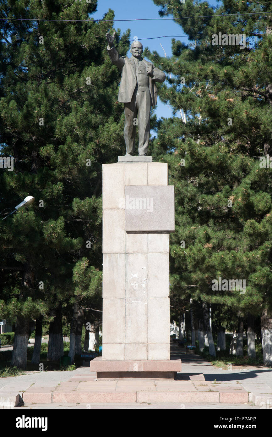 Lenin statue, Karakol, Kyrgyzstan. Stock Photo