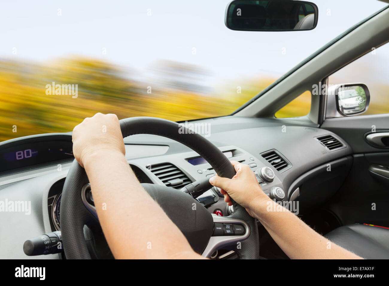 Driving A Car Stock Photo Alamy