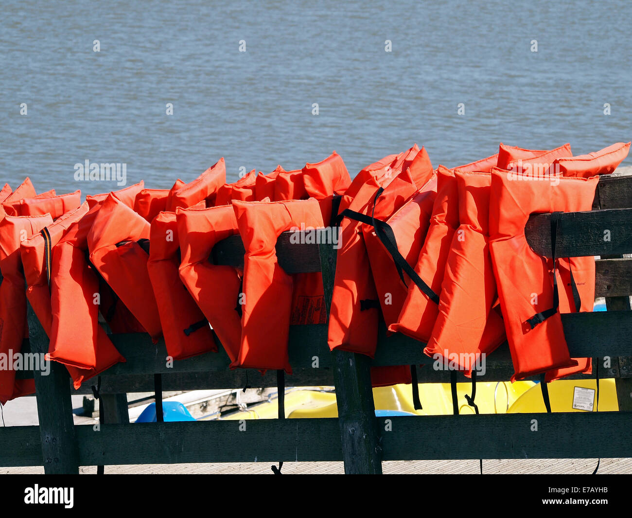 boating Life Vests Lake Elizabeth Fremont California Stock Photo Alamy