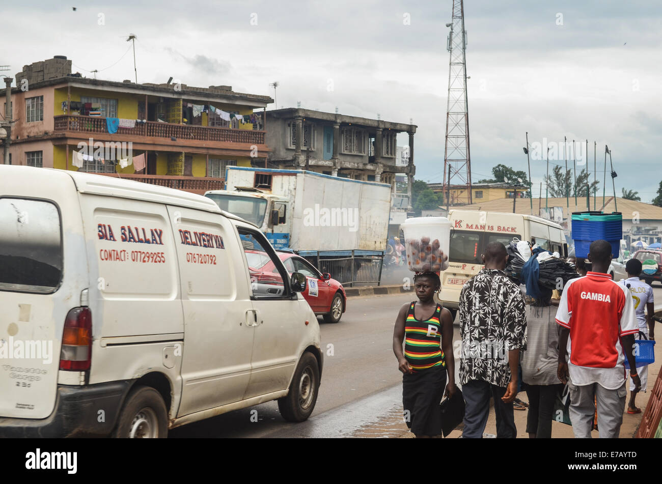 Streets of Freetown, Sierra Leone Stock Photo