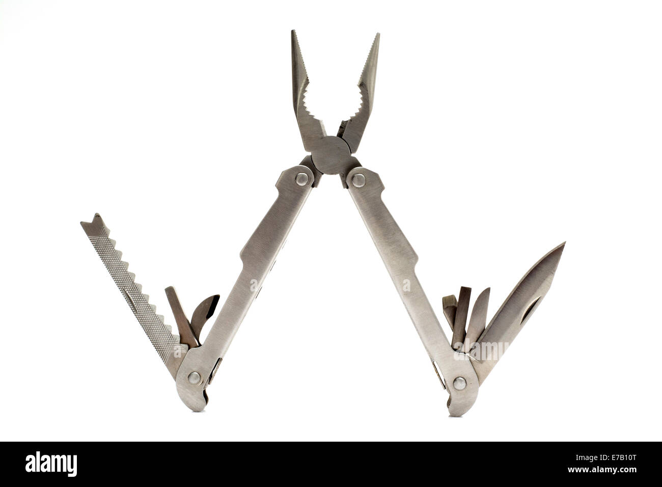 Unfolded multitool. Stock Photo