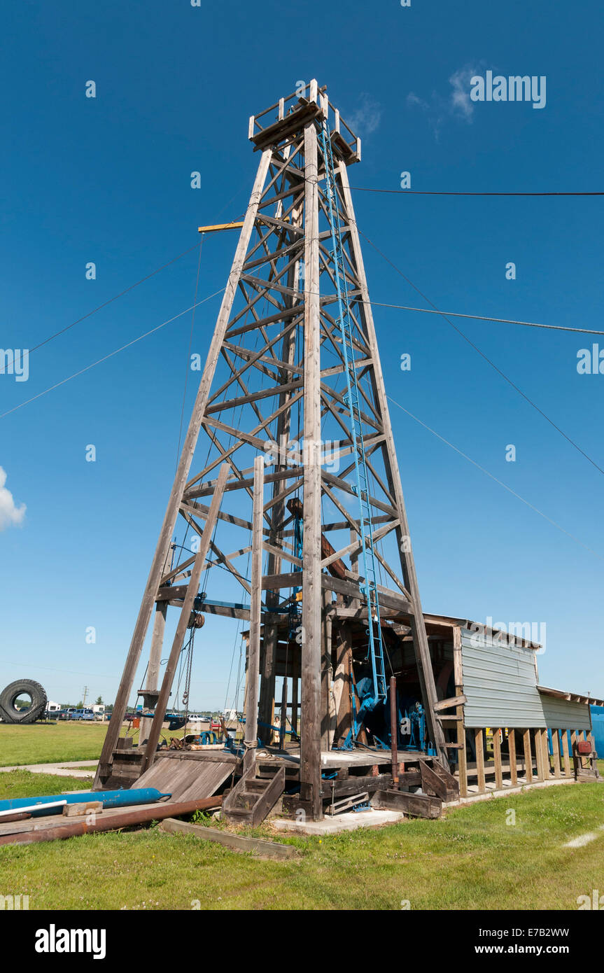 Elk203-5479v Canada, Alberta, Devon, Canadian Petroleum Discovery Center, drilling rig derrick Stock Photo