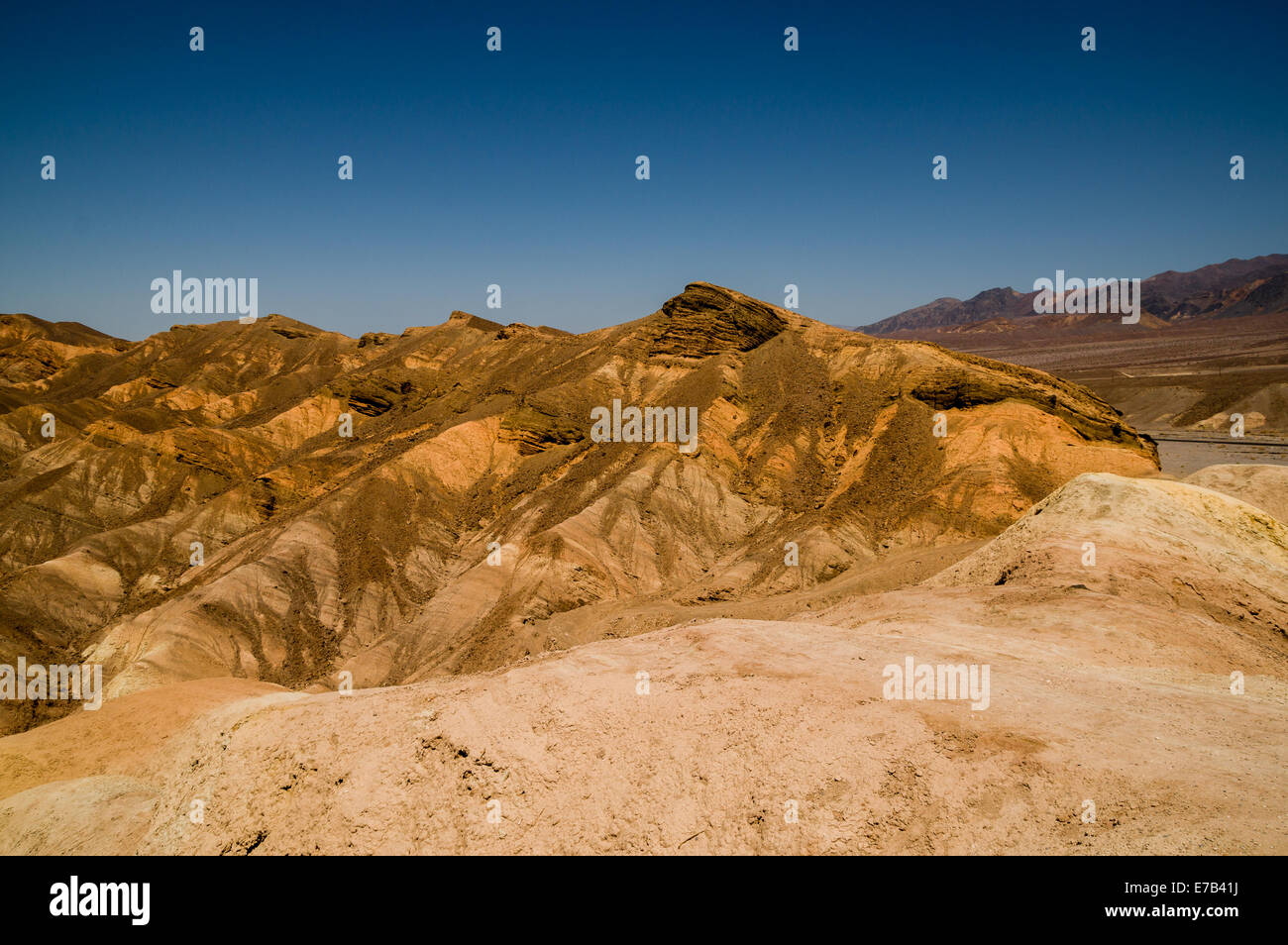 eroded ridges in death valley national park Stock Photo