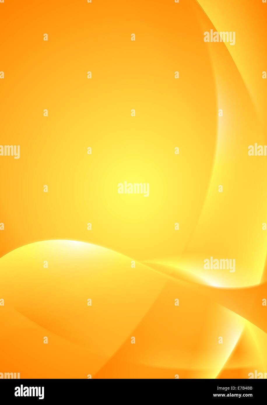 Bright yellow orange waves vector background Stock Photo - Alamy