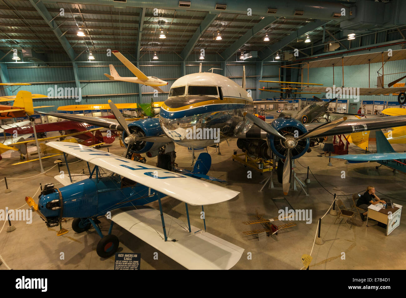 Elk203-5695 Canada, Alberta, Wetaskiwin, Reynolds-Alberta Museum, vintage airplanes Stock Photo