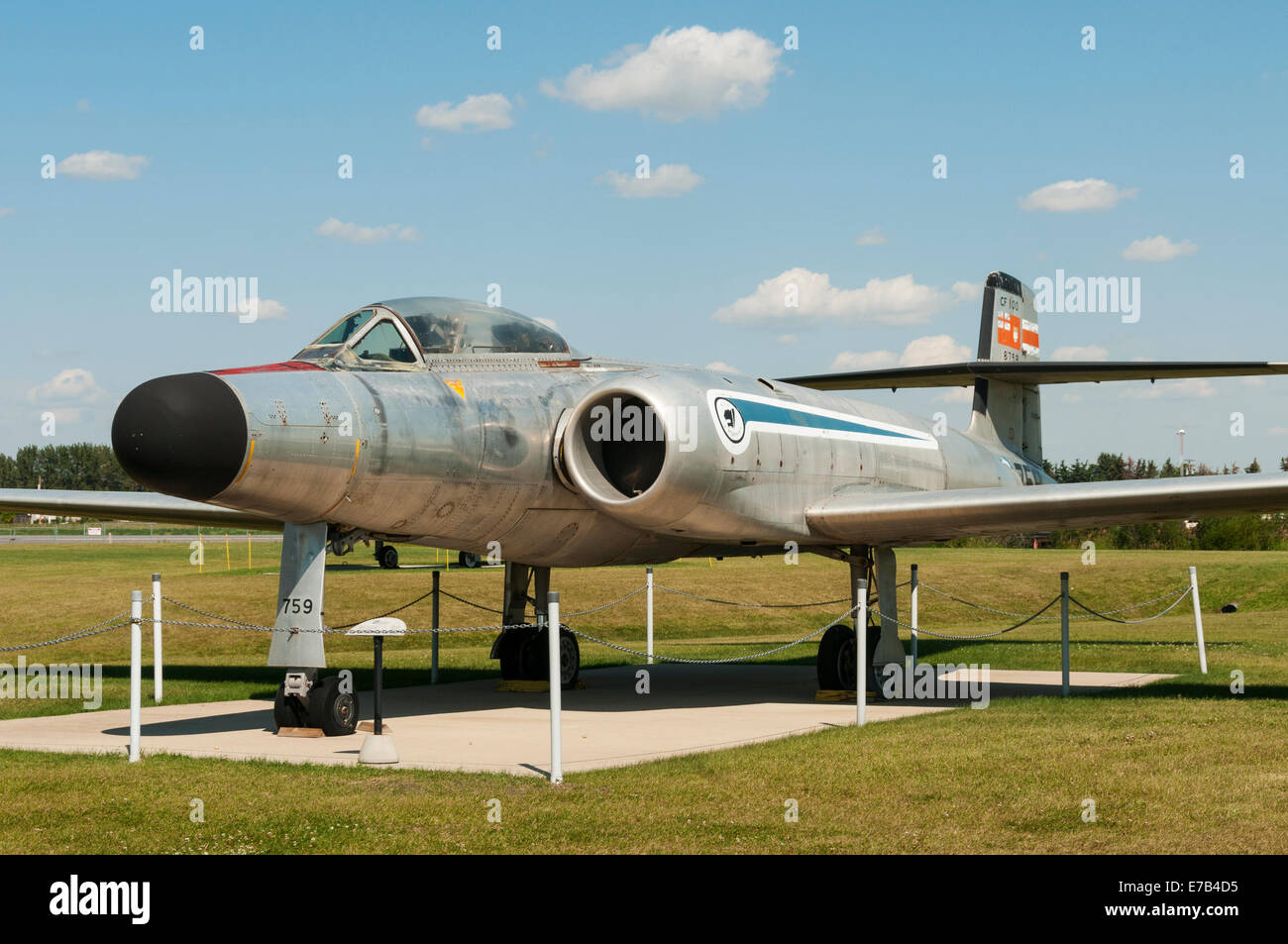 Elk203-5698 Canada, Alberta, Wetaskiwin, Reynolds-Alberta Museum, vintage fighter jets Stock Photo