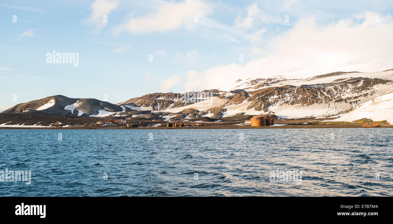 Abandoned whaling station, Deception island, Antarctica Stock Photo