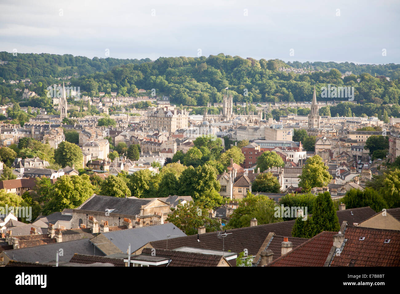 View over the city centre of Bath, north east Somerset, England Stock Photo