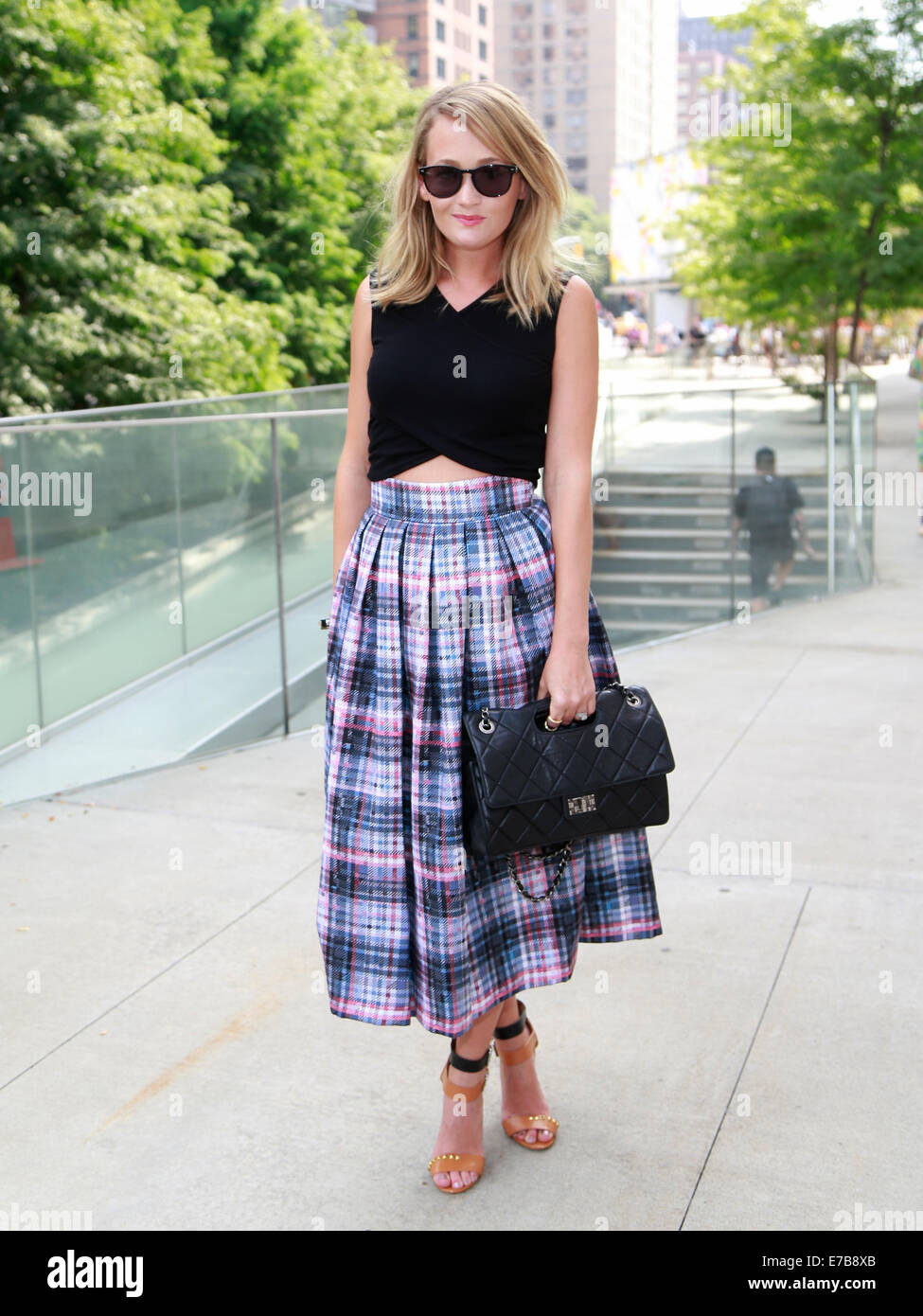Addison Fultz Ashley Fultz arriving at the Rebecca Minkoff runway show in New York ...