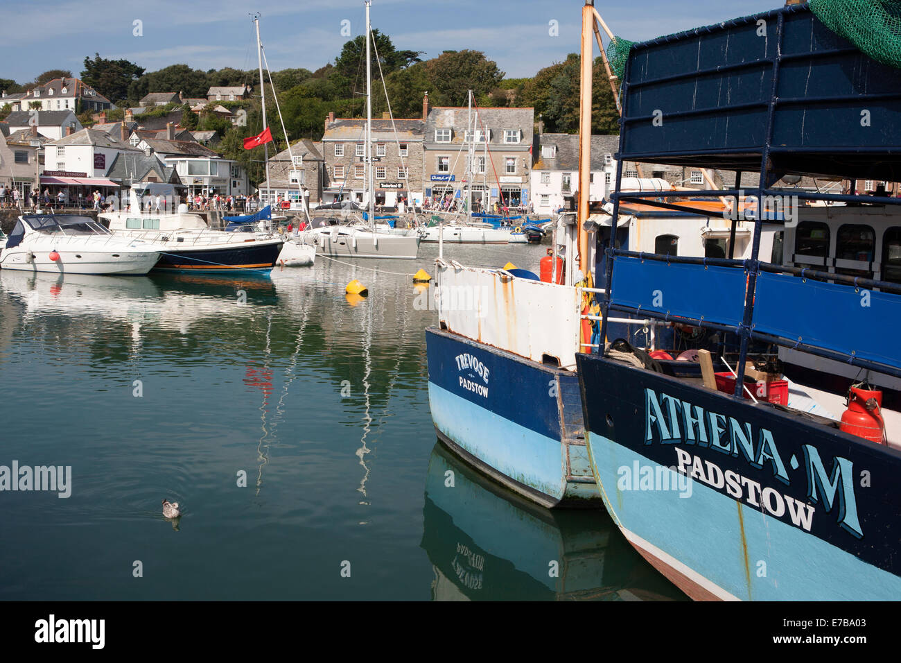 Fishing boats in Padstow Harbour, Cornwall Stock Photo Alamy
