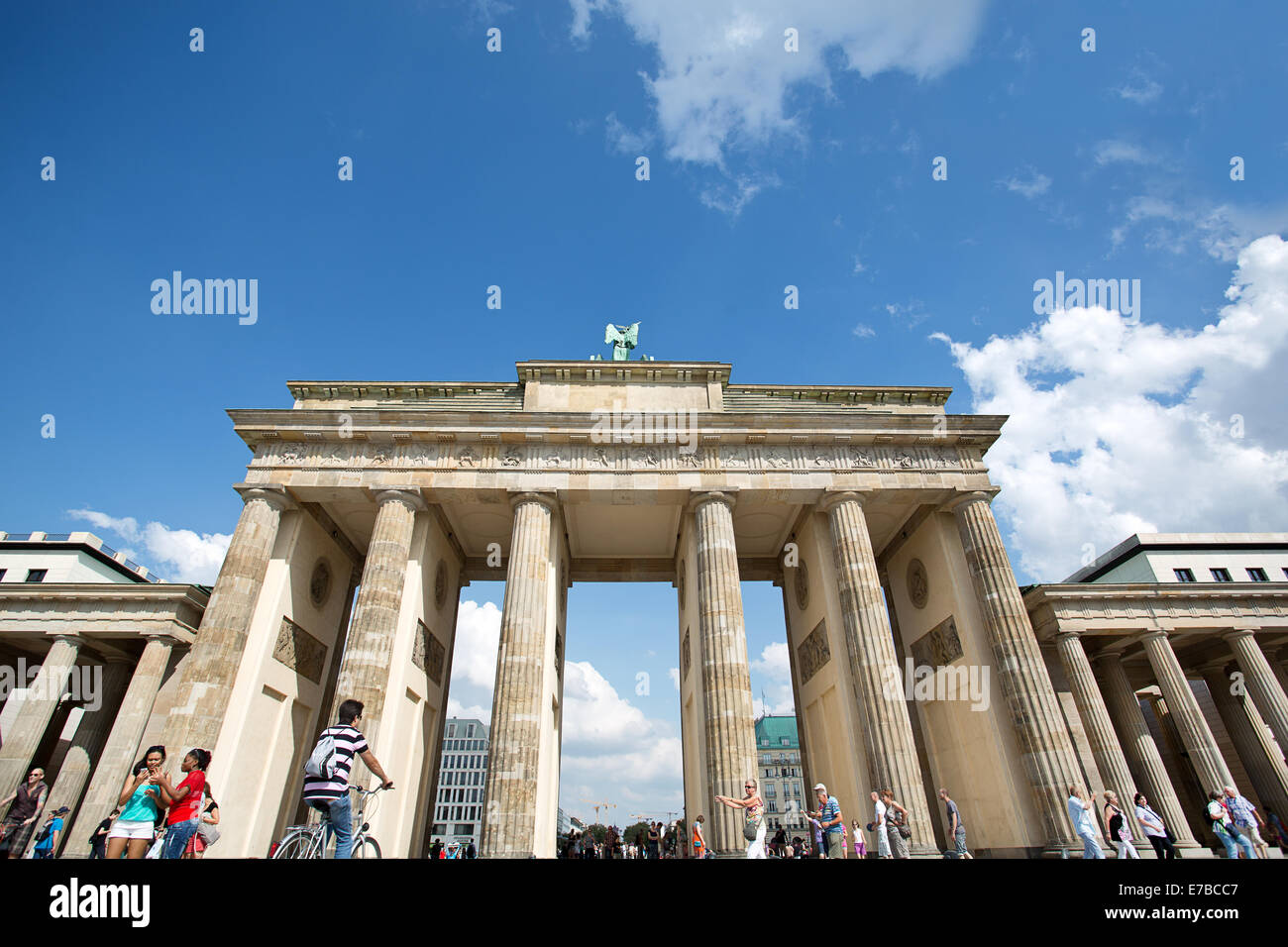 The Brandenburg Gate in Berlin, Germany. (Brandenburger Tor) Stock Photo